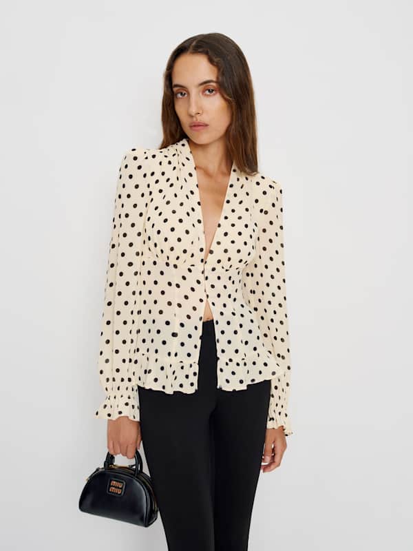 Maple Cream Blouse - Sugar Dot